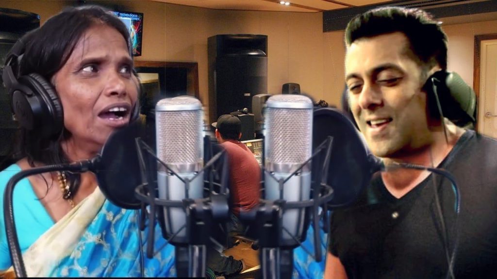 Ranu and Salman sharing the video studio