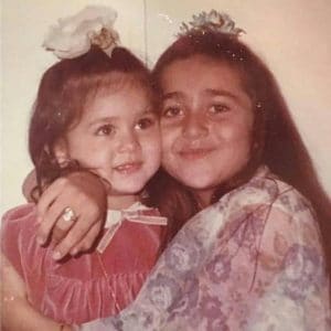 Young Kareena Kapoor with her sister Karisma Kapoor