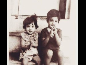  Young Aishwarya Rai with her brother
