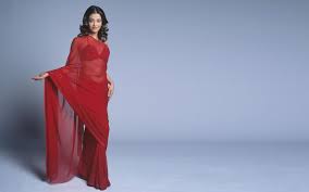 Aishwarya Rai hot in red transparent saree