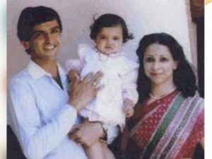 Young Deepika Padukone with her Parents